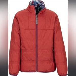 Marmot Panorama Jacket, Puffy,Reversible,size S,orange/blue